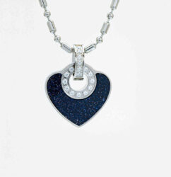 Millionaire Pendant Heart Blue