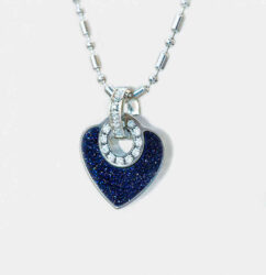 Millionaire Pendant Heart Blue